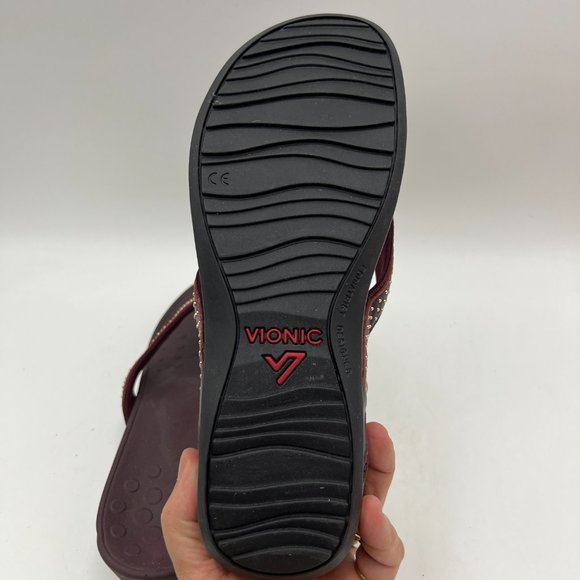 Vionic Pacific Kehoe Platform Sandal Gold Studs Concealed Arch Support Size 9 - Picture 7 of 7